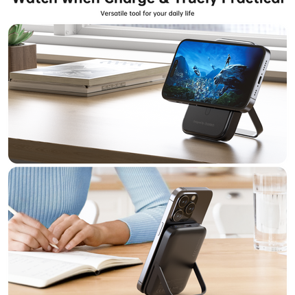 CHOETECH B743-BK 10000mAh PD20W Magnetic Power Bank with Holder Black.