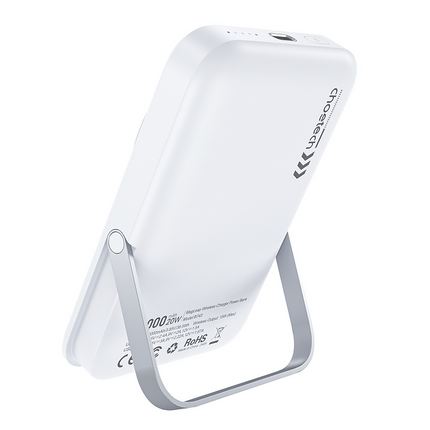 CHOETECH B743-WH 10000mAh PD20W Magnetic Power Bank with Holder White.