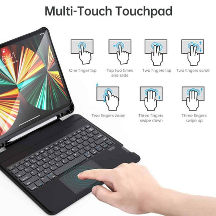CHOETECH BH-017 Bluetooth Keyboard with Touchpad and Backlight for iPad Pro 10.9 " (Black).