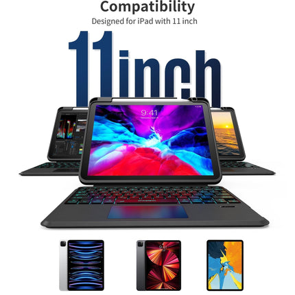CHOETECH BH-018 Wireless Keyboard with Touchpad and Backlight for iPad Pro 11 " (Black).