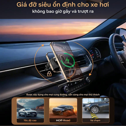Choetech H01005 Magnetic Car Mount 360-dgree Rotation, Telescopic Arm, for SUVs.