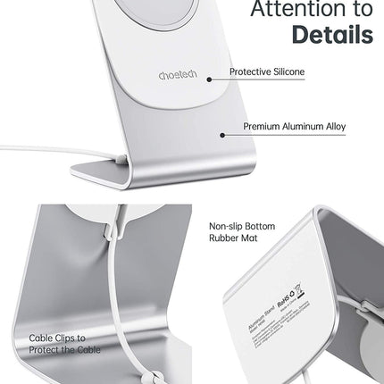 Choetech H046 Phone Stand For MagSafe Charger Aluminum (Stand Only).