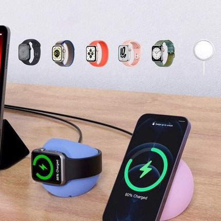 CHOETECH H050-BL Magnetic Holder for iPhone 12/13/14 /15 Series and iWatch (Blue).