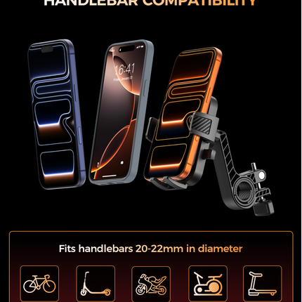 Choetech H094 Cycling Phone Holder Bike Handlebar Mount 360-degree Rotation.