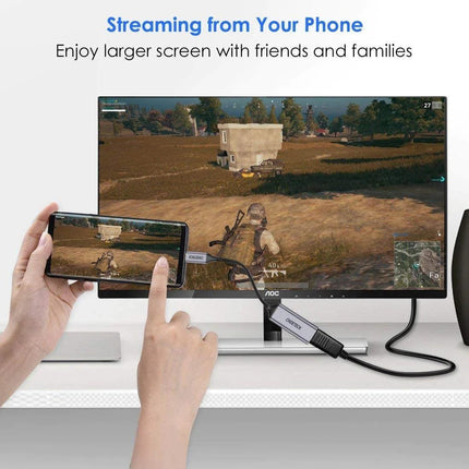 CHOETECH HUB-H10 USB-C To HDMI Braided Cable Adapter.