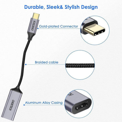 CHOETECH HUB-H10 USB-C To HDMI Braided Cable Adapter.