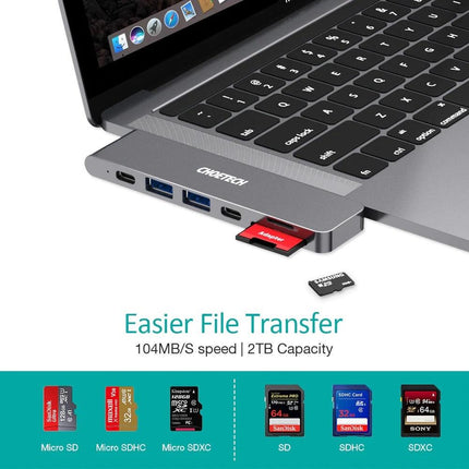 CHOETECH HUB-M14 USB-C  7 in 1 Expand Docking Station Hub for MacBook Pro.