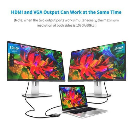 Choetech HUB-M17 USB-C TO HDMI VGA ADAPTER.