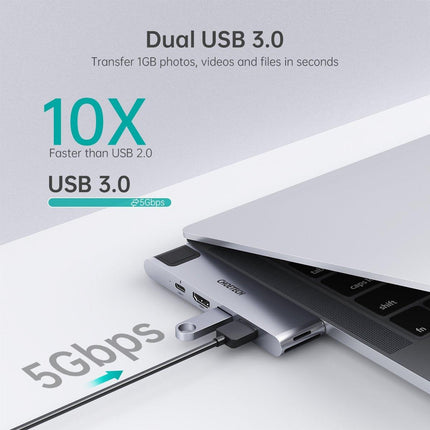 CHOETECH HUB-M24 7-in-2 MacBook Pro/Air USB Adapter USB-C Hub.