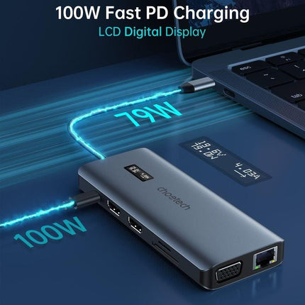 CHOETECH HUB-M26 12-in-1 USB-C Multiport Adapter.