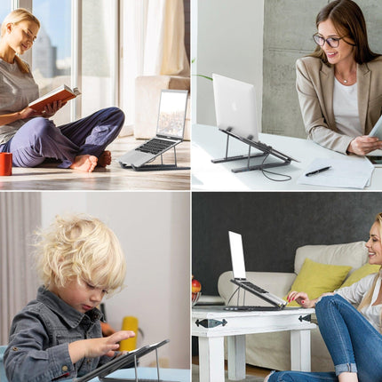 CHOETECH HUB-M48 7-in-1 Hub + Foldable Laptop stand USB-C to HDMI 4K/USB-A/TF&SD/USB-C with PD Charging.