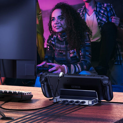 CHOETECH HUB-M50 6-in-1 USB-C 100W Aluminum Steam Deck Docking Station.
