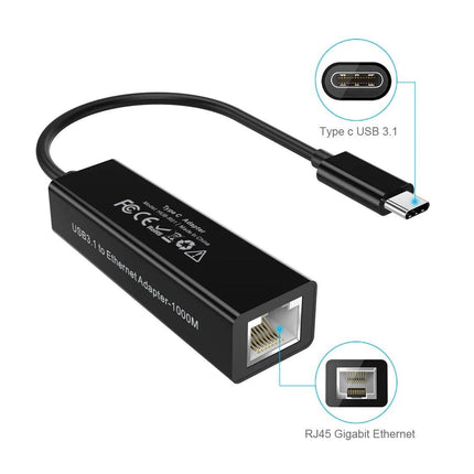 CHOETECH HUB-R01 USB 3.1 Type-C To RJ45 Gigabit Ethernet Adapter.