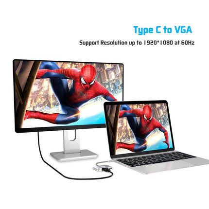 CHOETECH HUB-V02 USB-C to VGA & USB Multiport Adapter.