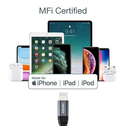 CHOETECH IP0042 USB-C MFI Certified iPhone Cable 3M.