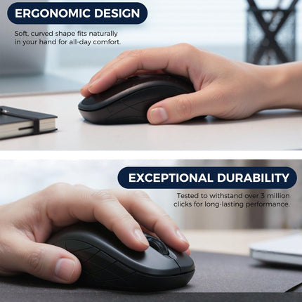 Choetech KB-002-BK 3-Level Adjustable 1600 DPI Wireless Mouse (Black).