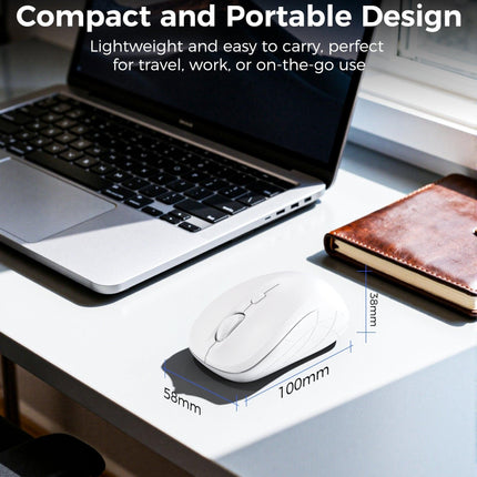 Choetech KB-002-WH single-mode 2.4G wireless mouse, white.