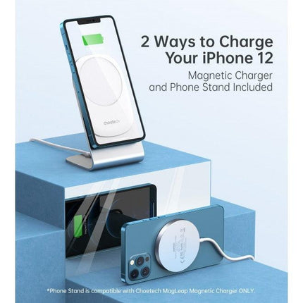 CHOETECH MA00117-SL MagLeap Magnetic Wireless Charger with Stand and AC Adapter.