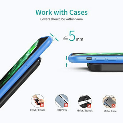 CHOETECH MIX00087 (T524S+T511S) Qi 10W/7.5W Fast Wireless Charging Stand and Pad.