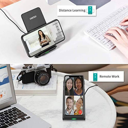CHOETECH MIX00087 (T524S+T511S) Qi 10W/7.5W Fast Wireless Charging Stand and Pad.