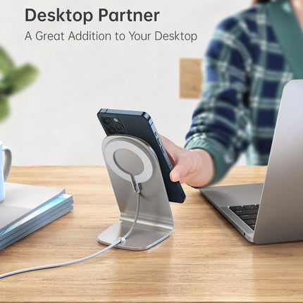 CHOETECH MIX00117SL Magasafe Fast Wireless Charger Stand Holder For iPhone 13/12 (H047+T517).