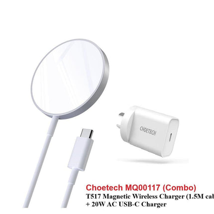 CHOETECH MQ00117-SL (T517+AC) MagLeap Magnetic Wireless Charger + AC.