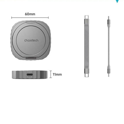 CHOETECH MSE001-GY Dual USB-C Port M.2 NVME 2230 Protocol SSD Enclosure with PD100W input Enclosure (Support 2TB Max).