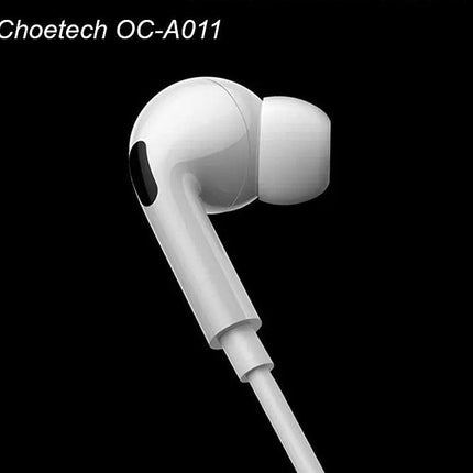 Choetech OC-A011 USB-C In-Ear Headphones 1.2m - White.