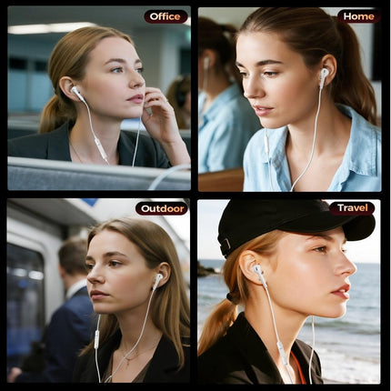 Choetech OC-A016 3.5mm lateral in ear Stereo sound Wired Headphones White.
