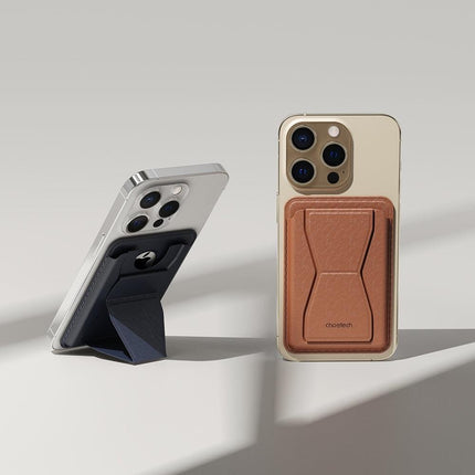 CHOETECH PC0003-DBW Magnetic Card Holder for iPhone 12/13/14 (Brown).