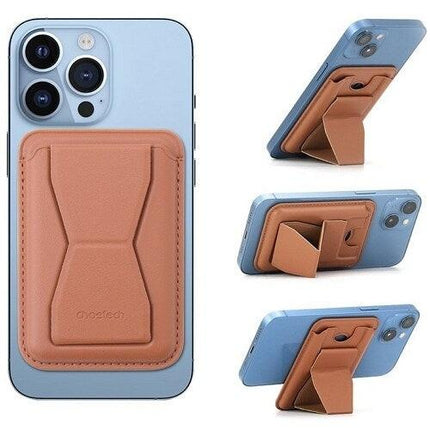 CHOETECH PC0003-DBW Magnetic Card Holder for iPhone 12/13/14 (Brown).