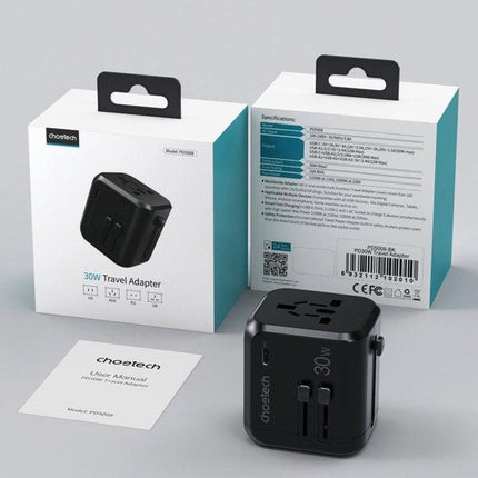 CHOETECH PD5008 30W Fast Universal GaN Travel Charger.