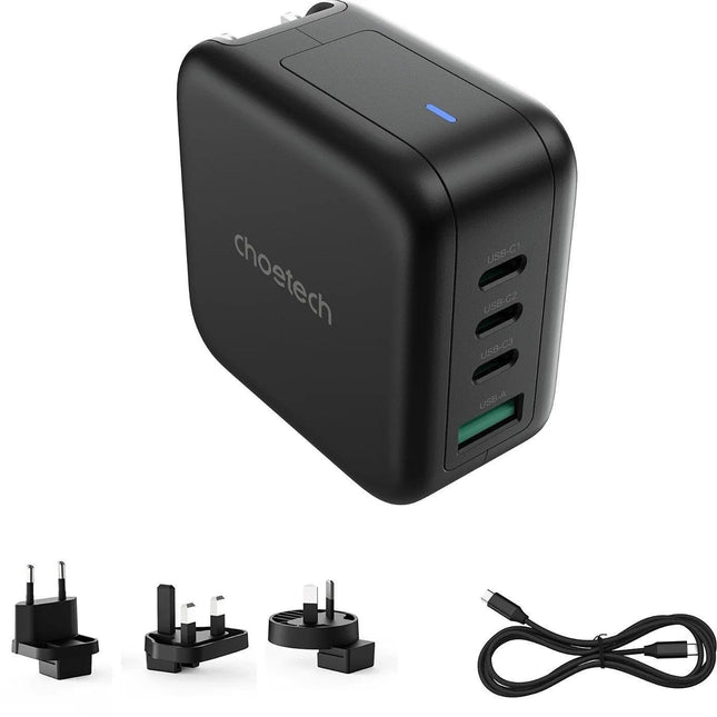 CHOETECH PD6055 GAN USB-C + USB-A 70w Travel Charger (US/EU/UK/AU).