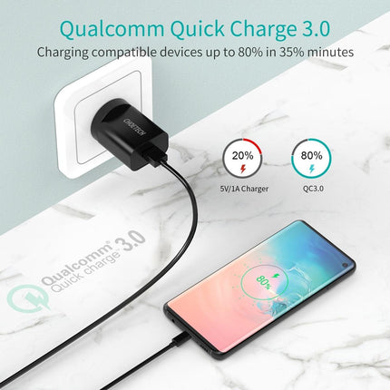 CHOETECH Q5003 18W QC Quick Charger (Black).
