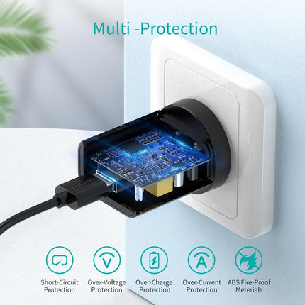 CHOETECH Q5003 18W QC Quick Charger (Black).