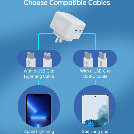 CHOETECH Q5008 PD 35W Dual USB-C Charger.