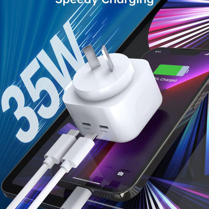 CHOETECH Q5008 PD 35W Dual USB-C Charger.