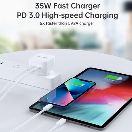 CHOETECH Q5008 PD 35W Dual USB-C Charger.