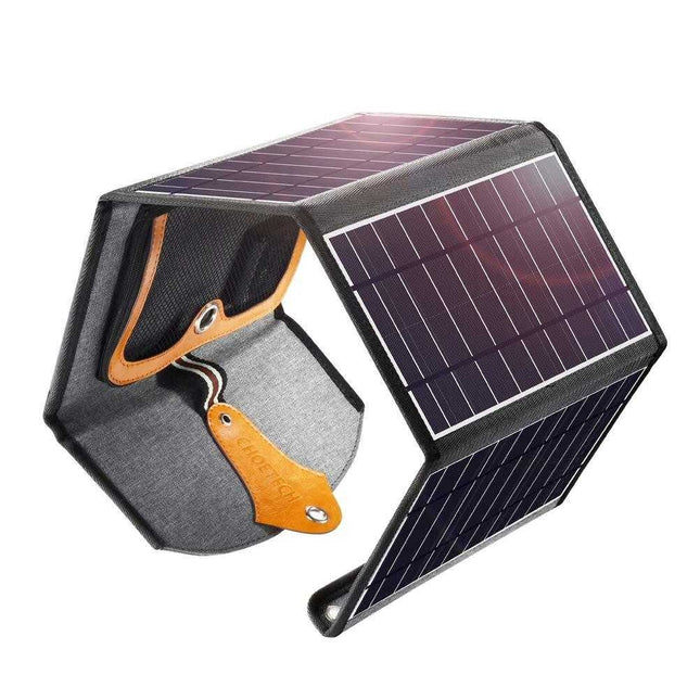 CHOETECH SC005 22W Portable Waterproof Foldable Solar Panel Charger (Dual USB Ports).