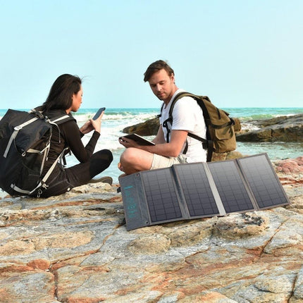 Choetech SC006 Solar Panel Portable Charger 40W 18V USB C Solar Panels Charger with USB C PD 30W.
