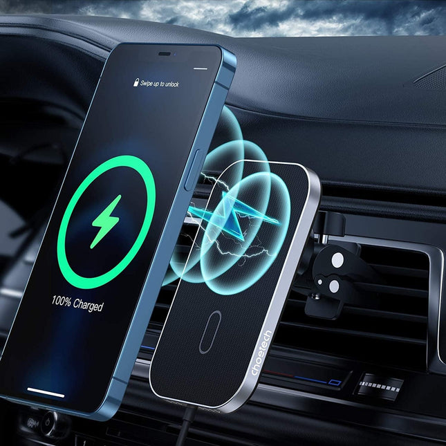 CHOETECH T200F-201 15W MagLeap Magnetic Wireless Car Charger Holder with 1M Cable.