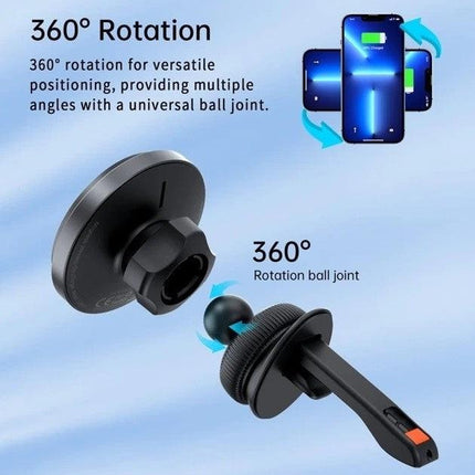 CHOETECH T205-F 15W Magnetic Car Charger Holder with LED Light (PC housing).