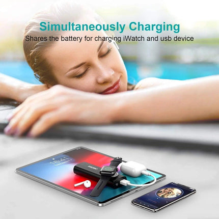 CHOETECH T315 2-in-1 Portable Wireless iWatch Quick Charger 5000mAh Power Bank.