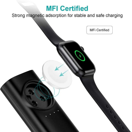CHOETECH T315 2-in-1 Portable Wireless iWatch Quick Charger 5000mAh Power Bank.