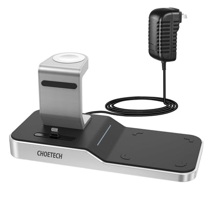 CHOETECH T316 4-in-1 Wireless Charging Station for iPhone/Apple Watch/iPod and all Qi Wireless Cell phones.