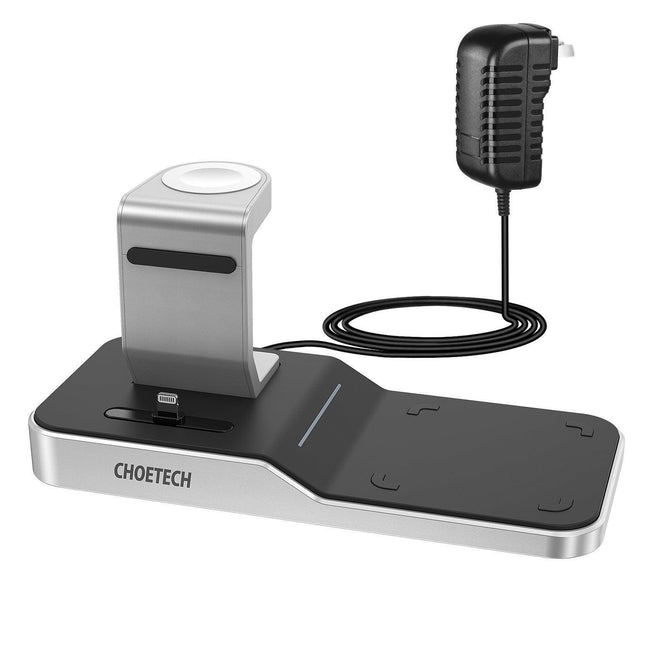 CHOETECH T316 4-in-1 Wireless Charging Station for iPhone/Apple Watch/iPod and all Qi Wireless Cell phones.
