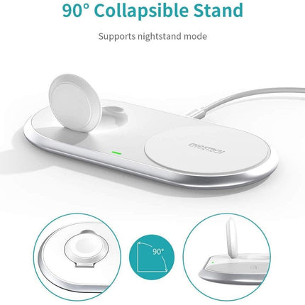 CHOETECH T317 2-in-1 Dual Wireless Charger Pad (MFI Certified).