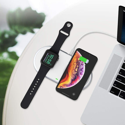 CHOETECH T317 2-in-1 Dual Wireless Charger Pad (MFI Certified).