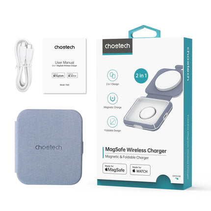 CHOETECH T323 2-in-1 Magsafe&MFI Wireless Charger.