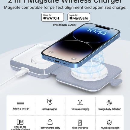 CHOETECH T323 2-in-1 Magsafe&MFI Wireless Charger.